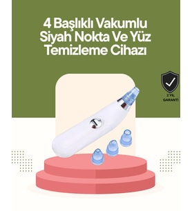 Usb Destekli 4 Başlıklı Siyah Nokta Vakum Cihazı – Gözenek Temizleyici Ve Cilt Yenileyici Bakım Ale