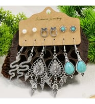 6 li ÇELİK KÜPE SETİ