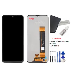 Samsung Galaxy M13 - SM-M135 Uyumlu Lcd Ekran Dokunmatik Servis Lcd + B-7000 + TAMİR SETİ
