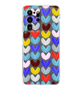 PrintiFy Samsung Galaxy S20 Ultra ile Uyumlu Water Color 1  Kamera Korumalı Şeffaf  Kılıf