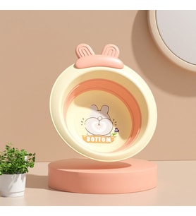 Katlabilir Yenidoğan Bebek ve Çocuk Banyo Yıkama Kovası (Pembe)