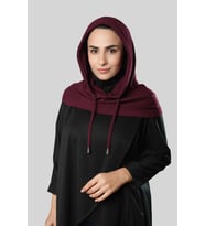 Bordo Bağcıklı Salaş Balaklava Boyunluklu Bere Triko Düz 2326_16