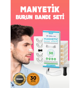 Premium Mıknatıslı Burun Bandı 30 Adet, 2025 Beyaz, Estetik Dilatörü, Breath Life!