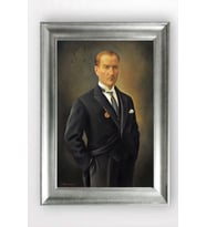 Gümüş Çerçeveli Atatürk Tablo a837
