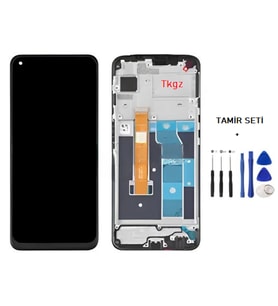 Tkgz - Oppo Realme 6 Uyumlu Lcd Ekran Dokunmatik Servis ÇITALI + TAMİR SETİ
