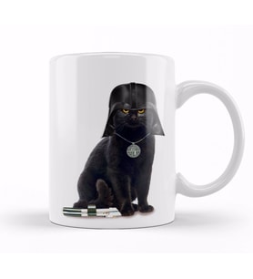 Kedi Star Wars Cat Vader Kupa Bardak Porselen
