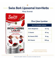 Swiss Bork Liposomal Iron + Herbs Kiraz Aromalı Sıvı Takviye