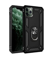 Apple İphone 11 Pro Kılıf Sofya Yüzüklü Silikon Kapak - Siyah