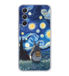 Samsung Galaxy M22 Uyumlu Komşum Totoro Tasarımlı Şeffaf Telefon Kılıfı