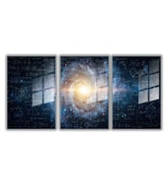 Temperli Gerçek Cam Tablo Seti  Einstein İzafiyet Teorisi