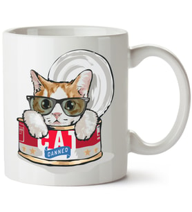 Kedi Baskılı Porselen Kupa Bardak