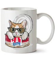 Kedi Baskılı Porselen Kupa Bardak
