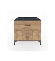 Kronos Şifonyer Tek Raflı Tek Çekmeceli 2 Kapaklı 88x59x80 Antrasit-Çam