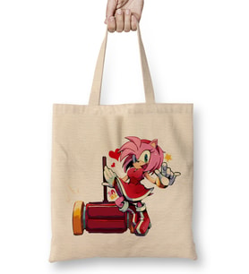 Sonic The Hegdehog Amy 01 Bez Çanta Uzun Saplı