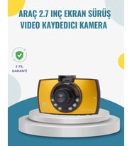 Araç İçi HD DVR Kamera G Sensor ve Hareket Algılama Özellikli