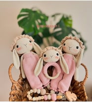 Amigurumi Tavşan Kişiye Özel 3'lü Yenidoğan Seti