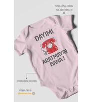 Dayımı Aratmayın Bana Kısa Kollu Bebek Body %100 Pamuk