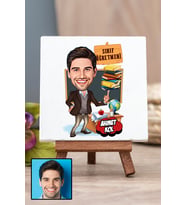 Erkek Sınıf Öğretmenine Öğretmenler Günü Hediyesi Karikatürlü Masa Dekoru