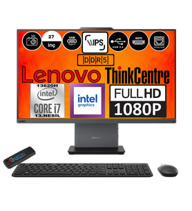 Lenovo Thinkcentre Neo 27 50A Gen5 Intel Core I7 13620H 16GB Ddr5 4tb SSD Windows 11 Pro Intel® UHD Graphics 27" Fhd All In One Bilgisayar 12SA000RTRP05 + Zetta Flash Bellek