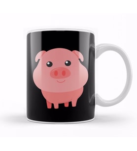 Adorable Pig Cute Baby Pig for Pig Lovers Kupa Bardak Porselen