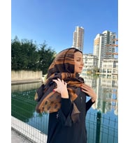 el işlemeli jakarlı şal