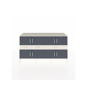 Kronos Konsol 5 Raflı 3 Çekmeceli 8 Kapaklı 176x59x99 Aytaşı-Antrasit/Aytaşı