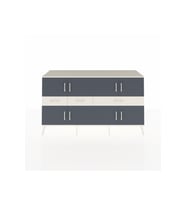 Kronos Konsol 5 Raflı 3 Çekmeceli 8 Kapaklı 176x59x99 Aytaşı-Antrasit/Aytaşı