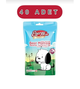Energy Etli Dosluk Köpek Maması 125 Gram 40 Adet