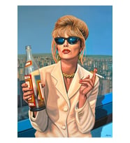Joanna Lumley Patsy Taş Boyama Tablo Ahşap Poster Dekoratif Olarak