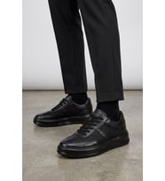 Lufian 111230300 Max Erkek Hakiki Deri Klasik Sneaker Siyah