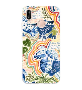 Huawei P20 Lite Uyumlu Baskılı Yumuşak Silikon Şeffaf Telefon Kılıfı