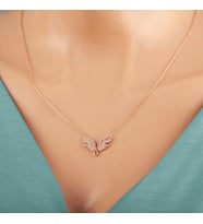 Rose Melek Kanadı 925 Ayar Gümüş Kolye