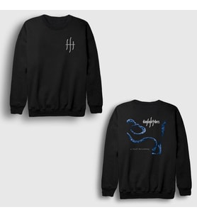 Presmono Unisex Siyah A Frail Becoming Daylight Dies Sırt Baskılı Sweatshirt 536058tt