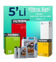 Filtron BMW 7.30 Dizel xDrive Filtre Bakım Seti Liqui Moly Motor Yağlı (2008-2012) 5 Li