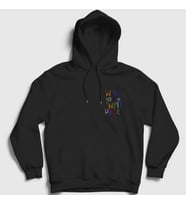 Presmono Unisex Siyah Here Astroworld Travis Scott Kapüşonlu Sweatshirt 42599tt