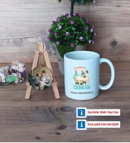 Cerraha Hediye Kupa Bardak Beyaz ve Fotoğraflı Ahşap Anahtarlık Hediye (Model 1)