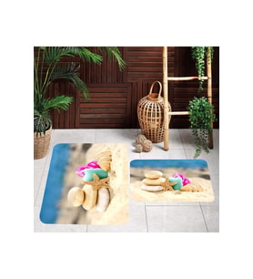 Eliana Home Baskılı 2'li Banyo Paspas Takımı RVG5008