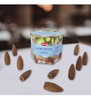 Kokonat (Coconut) Geri Akış Şelale 40'lı Tütsü Mumu