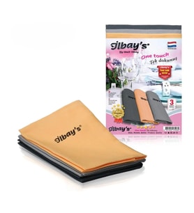 ilbay's Mikrofiber Nakışlı Süper Emici Temizlik Bezi 3'lü Paket Yeni Renk Serisi - 40x60 Cm. (Karışık)