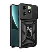Coverzone Tecno Spark 20C ?le Uyumlu PhoenixShield Kamera Korumal? Kapak Tam Koruma Manyetik Vega Kapak Siyah