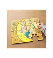 Ay ve Melek Tasarımlı 24 Parça Ahşap Çocuk Puzzle MPK0549