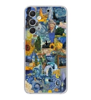 Samsung Galaxy A55 Uyumlu Vincent Van Gogh Sanatsal Tasarımlı Şeffaf Telefon Kılıfı