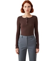 Stil Kadın Çıtçıtlı Fitted Vücuda Oturan Fitilli Esnek Bluz Regular Örme Slim Kalıp