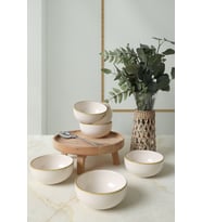 Keramika Bronze Bloom Bulut Kase 12 Cm 6 Adet 22928 (Çok Renkli)