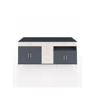 Kronos Konsol 3 Raflı 6 Çekmeceli 4 Kapaklı 220x59x99 Antrasit-Antrasit/Aytaşı