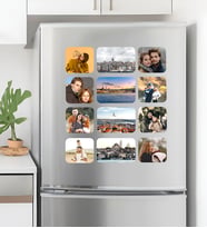 Kişiye Özel 12 Adet Karma Boy Fotoğraflı Buzdolabı Magnet Kişiye Özel Fotoğraf Baskılı Modern Magnet Sevgiliye ve Aileye Hediye