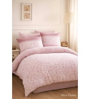 Çift Kişilik Pamuklu Nevresim Takımı Romantic Pink Çiçekli