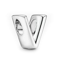Nur Silver V Harfi Gümüş Charm NUR-BL00249