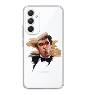 Samsung Galaxy A25 Uyumlu Tony Montana Scarface Desenli Şeffaf Telefon Kılıfı