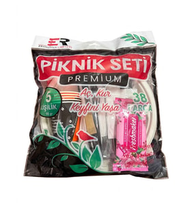 ŞeyliŞeyler - Piknik Seti 5 Kişilik 38 Parça Hazır Set 1 Paket